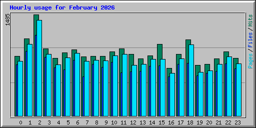Hourly usage for February 2026